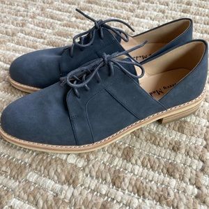 Mercy Made Blue Faux Suede Sage Oxford Shoes Women’s Sz 10